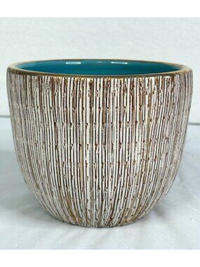 Vintage Bitossi SETA MCM Planter Vase Aldo Londi Sgraffito Italian Pottery Italy